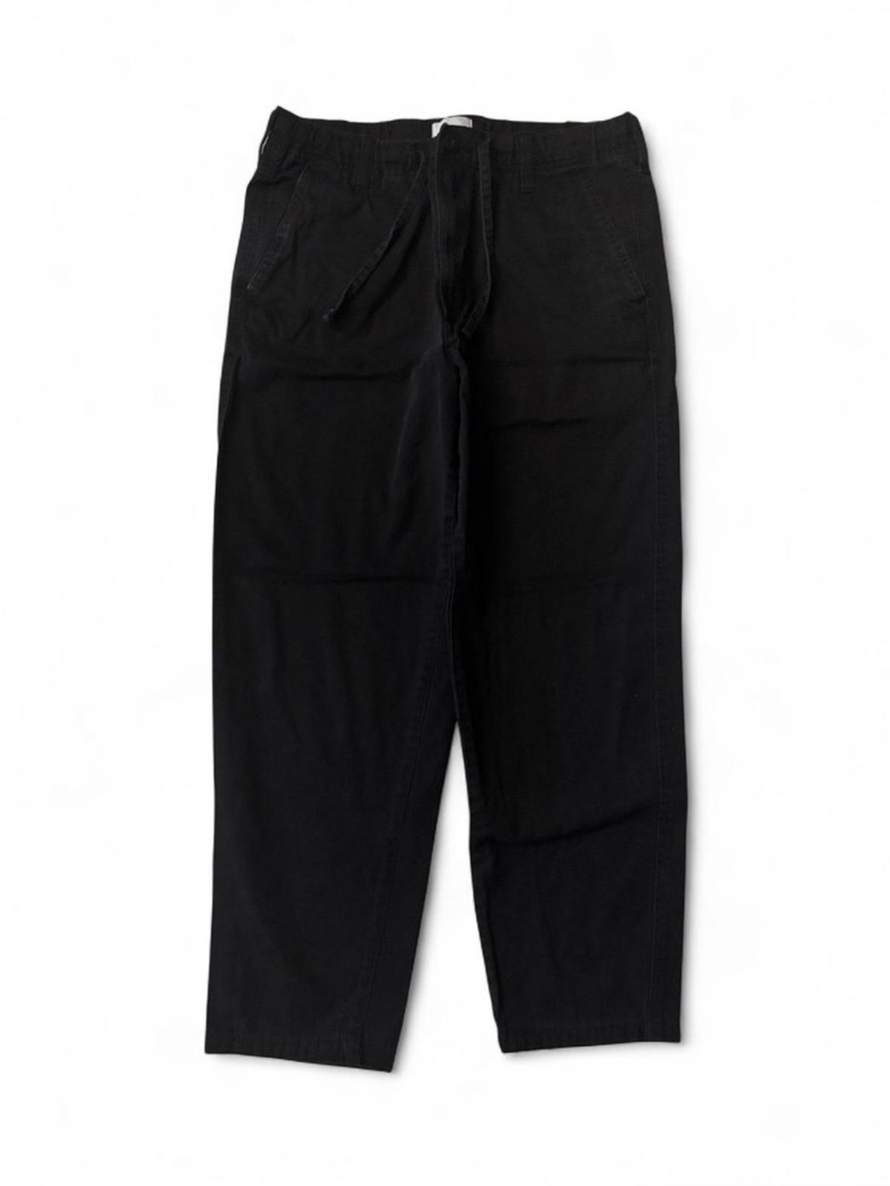 H&M Black Cotton Trousers Relaxed Fit Pants Men’s Size S